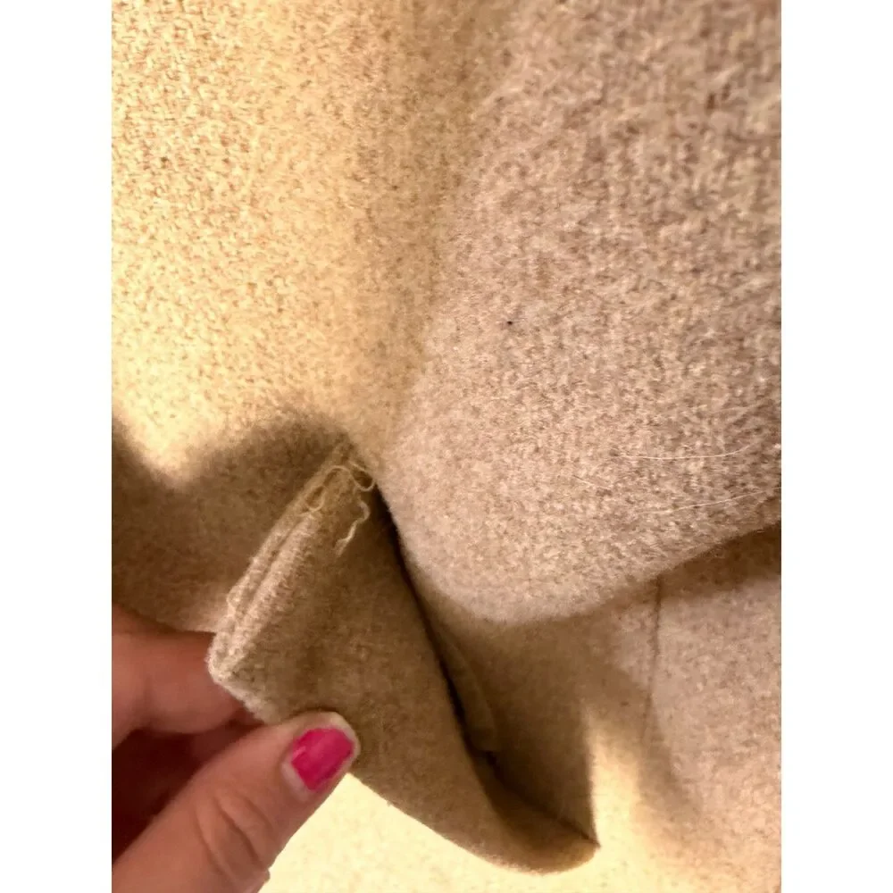 J.Crew Mercantile Camel Wool Blend Asymmetrical Zip Moto Coat Jacket Size 6